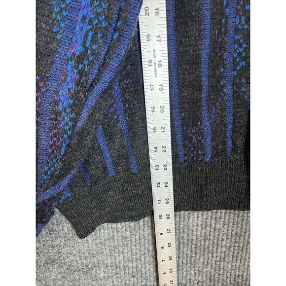 Vintage Sweater Graphix Mens Sweater Size XL Striped Crew Neck Pullover Grandpa - Picture 9 of 9